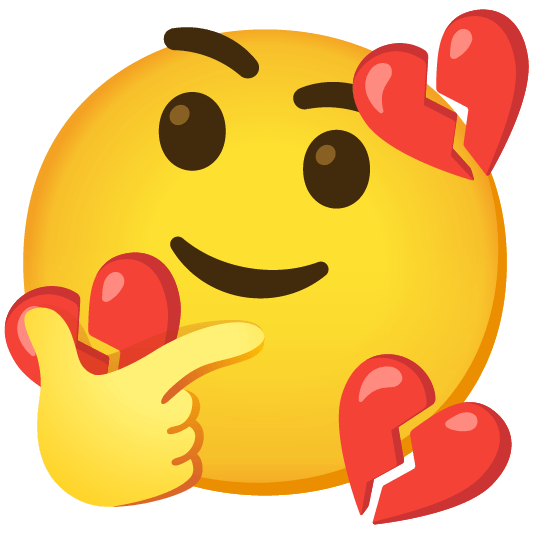 thinking face broken heart