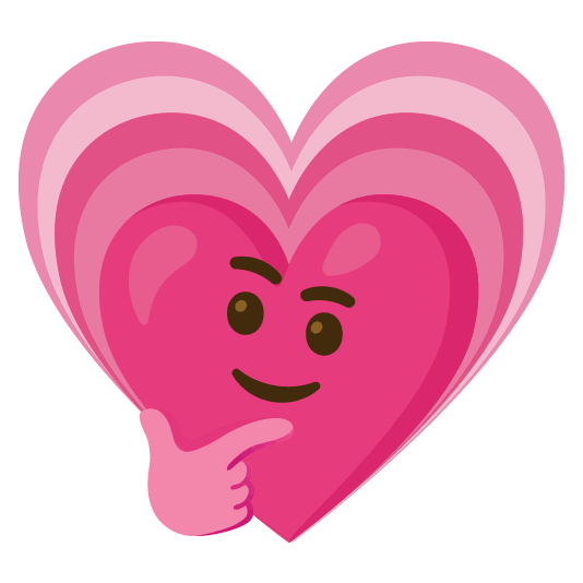 thinking face heartpulse