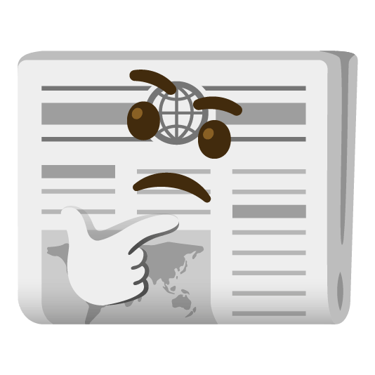 thinking face newspaper