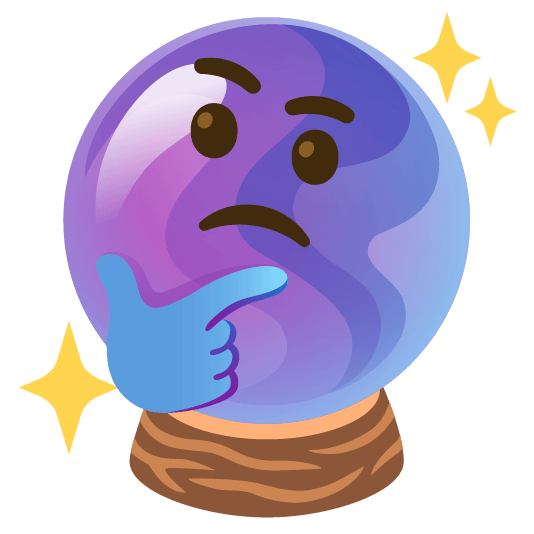 thinking face crystal ball