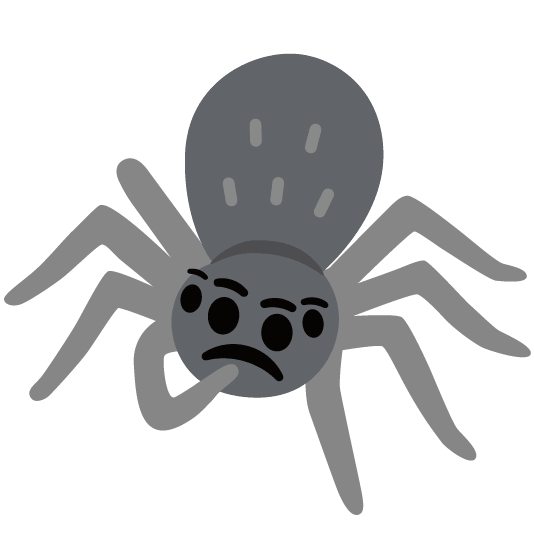 thinking face spider