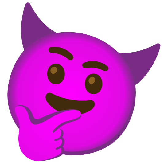 thinking face smiling imp