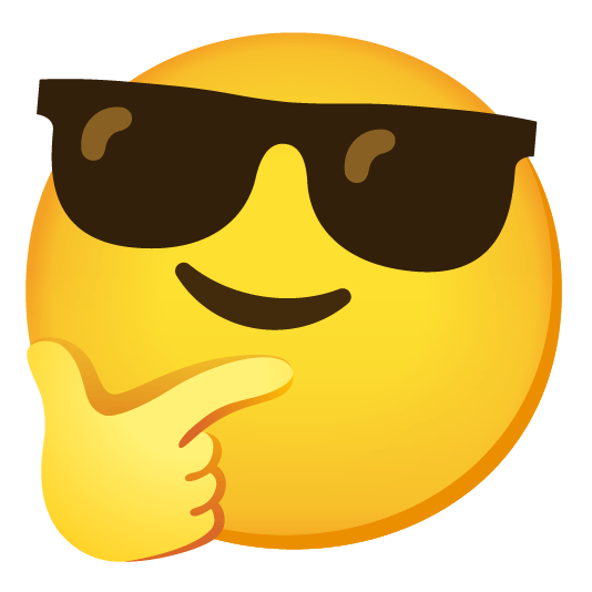 thinking face sunglasses