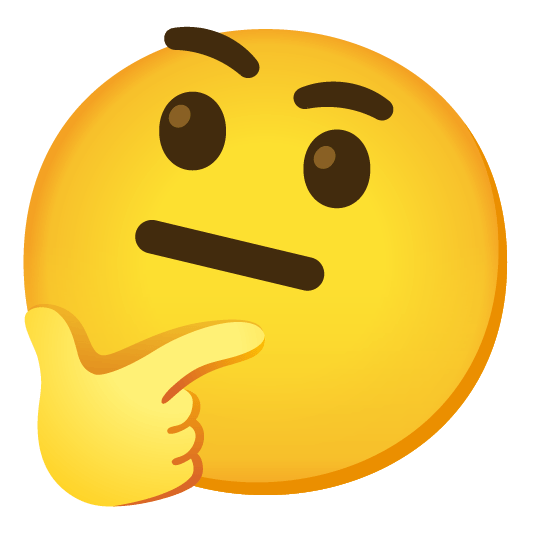 thinking face neutral face