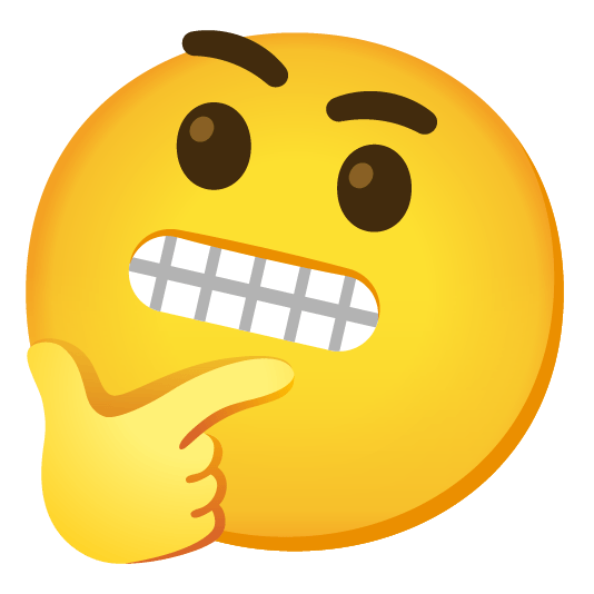 thinking face grimacing