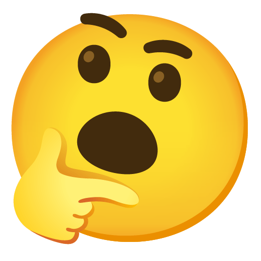 thinking face open mouth