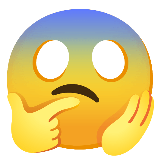 thinking face scream