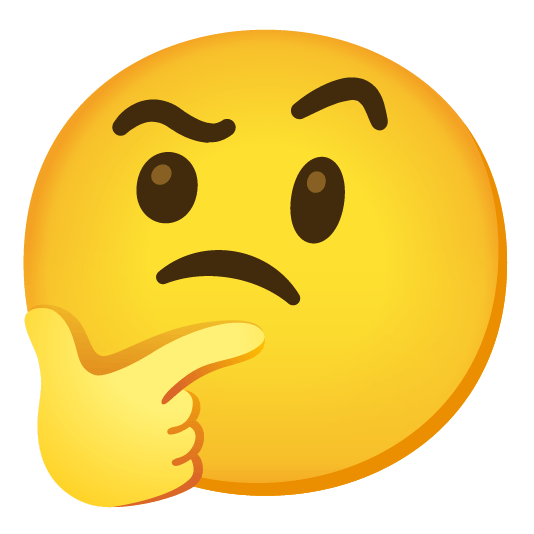 thinking face face with raised eyebrow