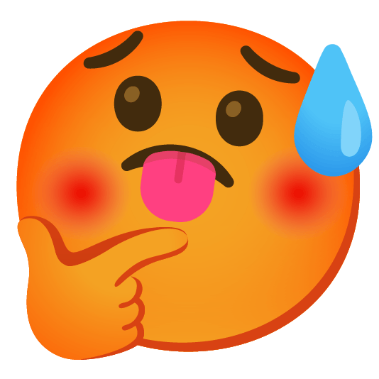 thinking face hot face