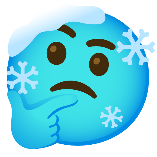 thinking face cold face