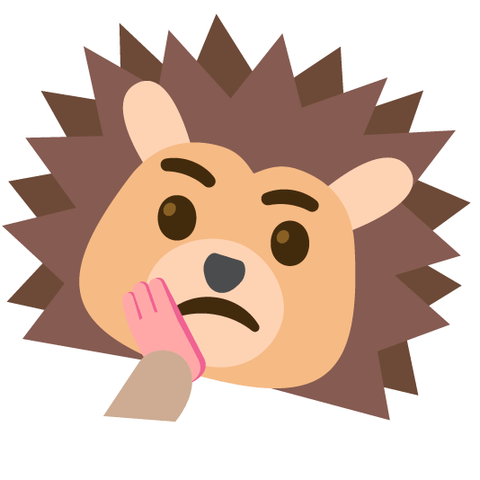 thinking face hedgehog