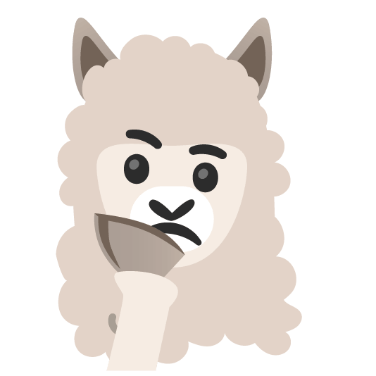 thinking face llama