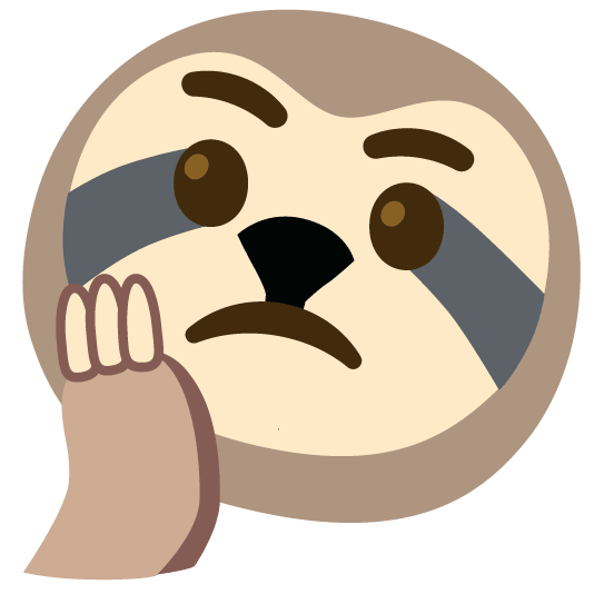 thinking face sloth