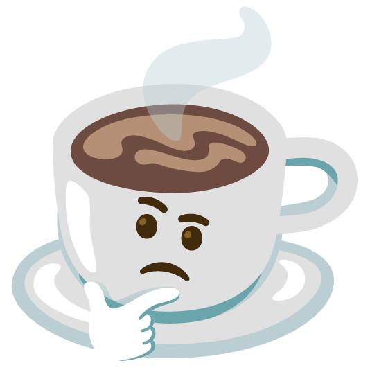 thinking face coffee