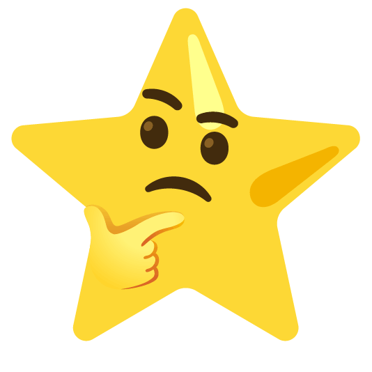 thinking face star