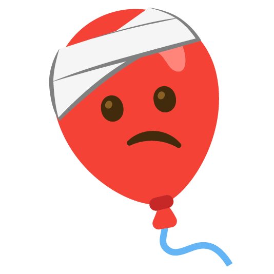 face with head bandage balloon