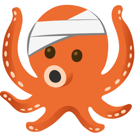 face with head bandage octopus