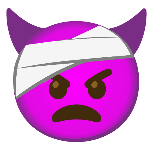 face with head bandage imp