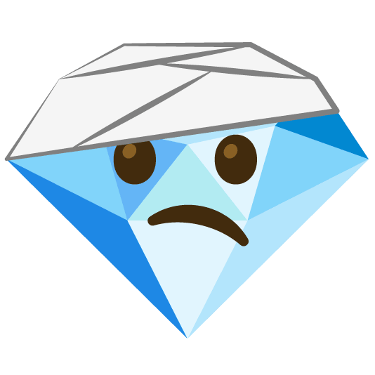 face with head bandage gem