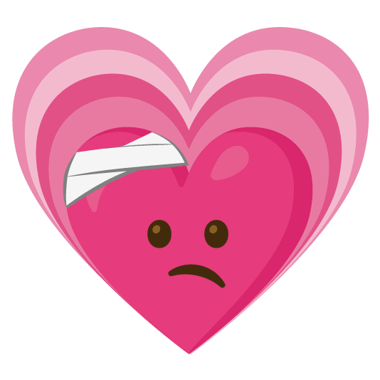 face with head bandage heartpulse