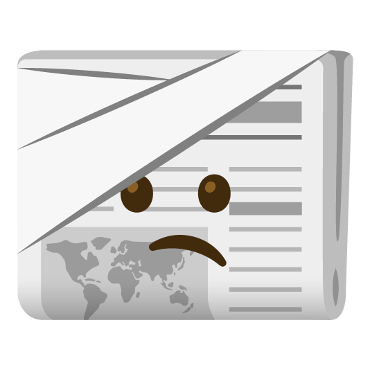 face with head bandage newspaper