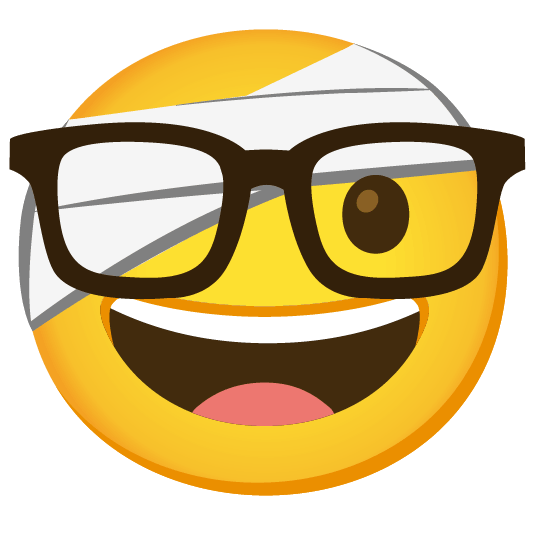 face with head bandage nerd face