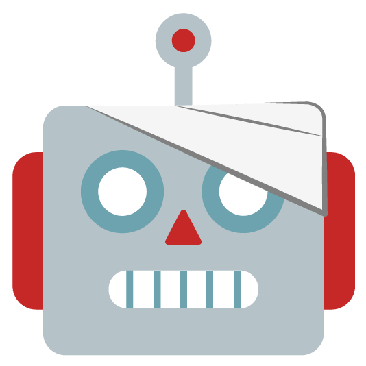 face with head bandage robot face