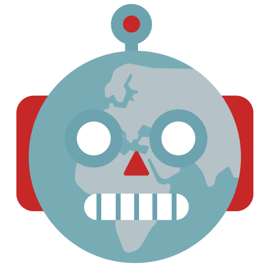 robot face earth africa