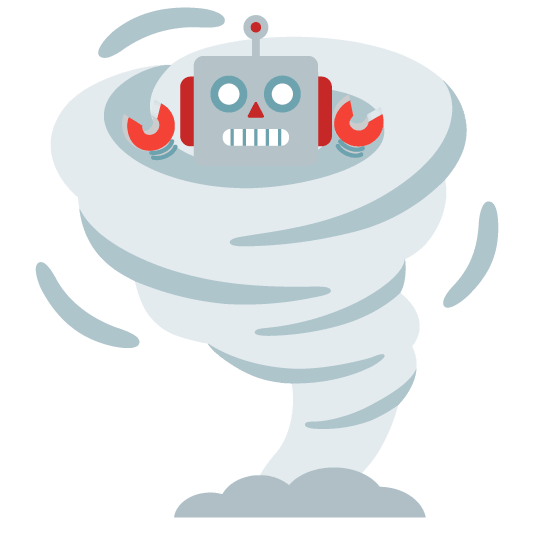 robot face tornado