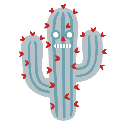 robot face cactus