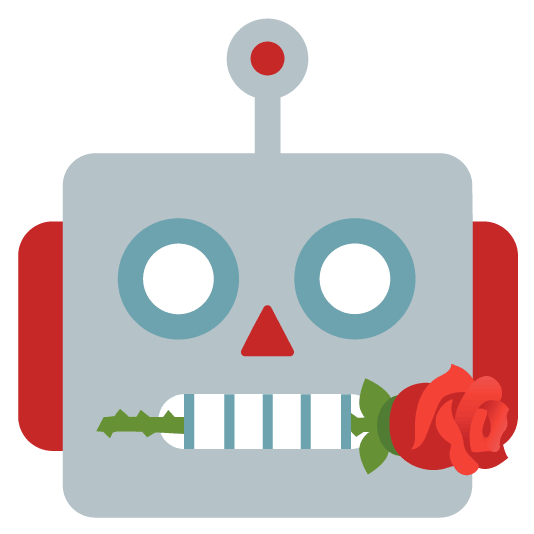 robot face rose