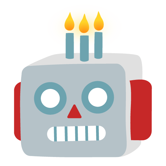 robot face birthday