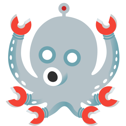 robot face octopus