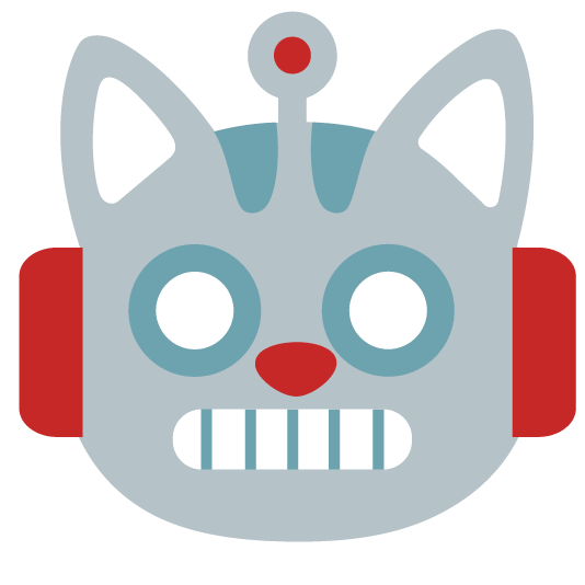 robot face cat