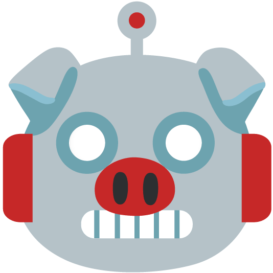 robot face pig