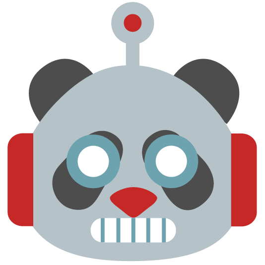 robot face panda face