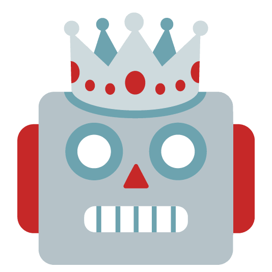 robot face crown