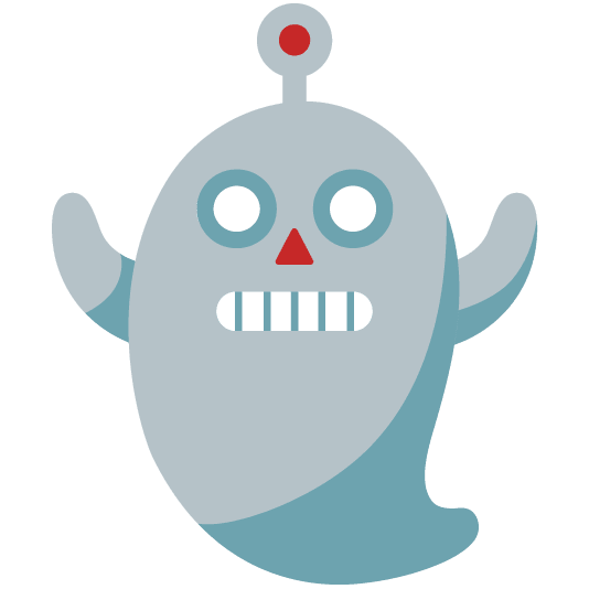 robot face ghost