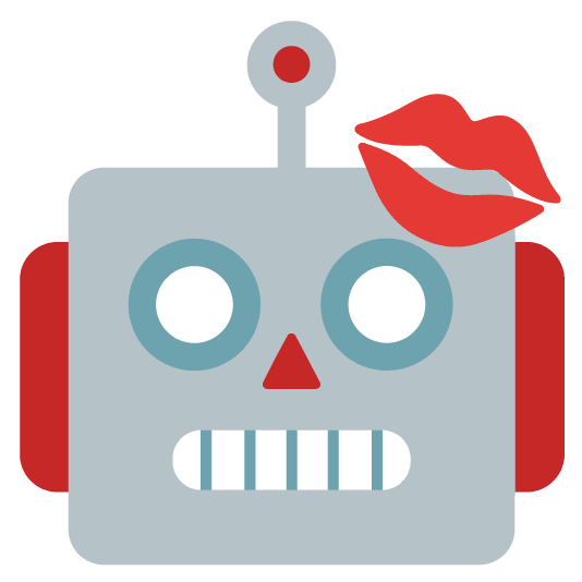 robot face kiss