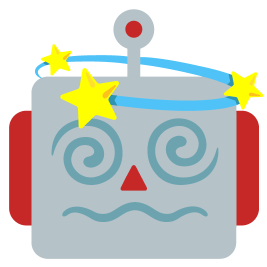 robot face dizzy