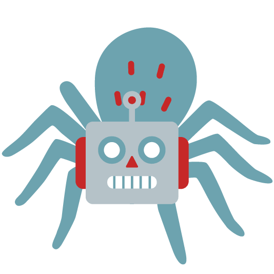 robot face spider