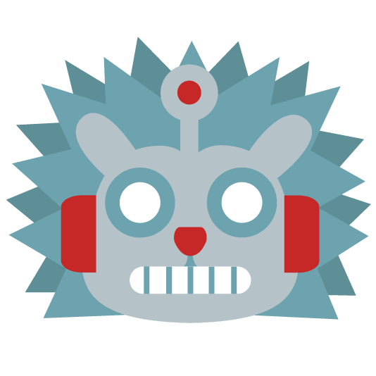 robot face hedgehog