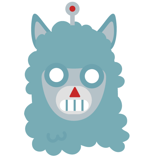 robot face llama