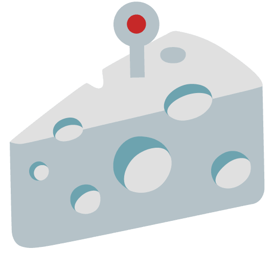 robot face cheese wedge