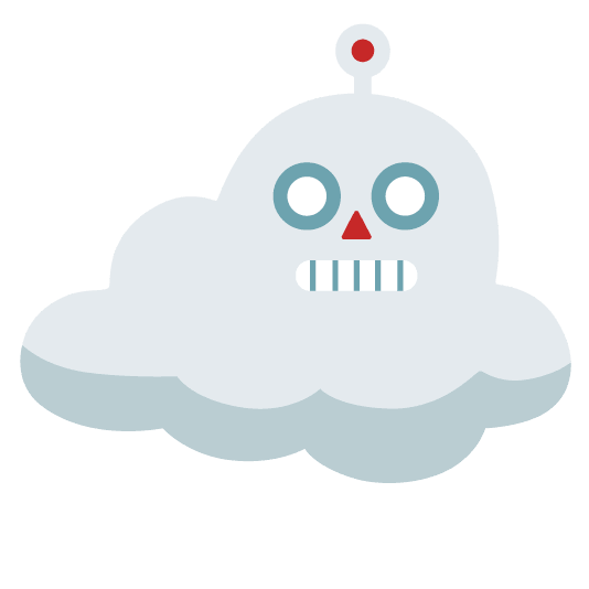 robot face cloud