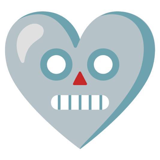 robot face hearts