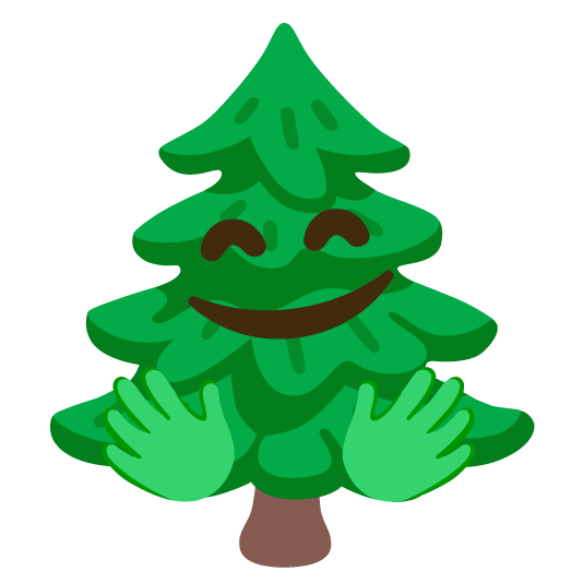 hugging face evergreen tree