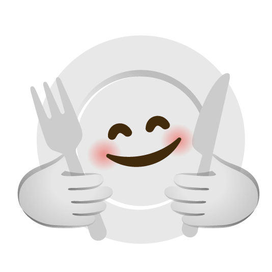 hugging face knife fork plate