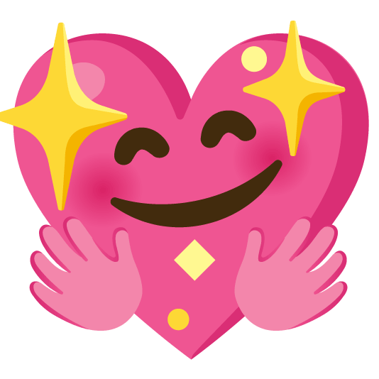 hugging face sparkling heart