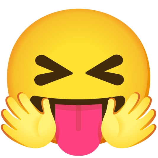 hugging face stuck out tongue closed eyes